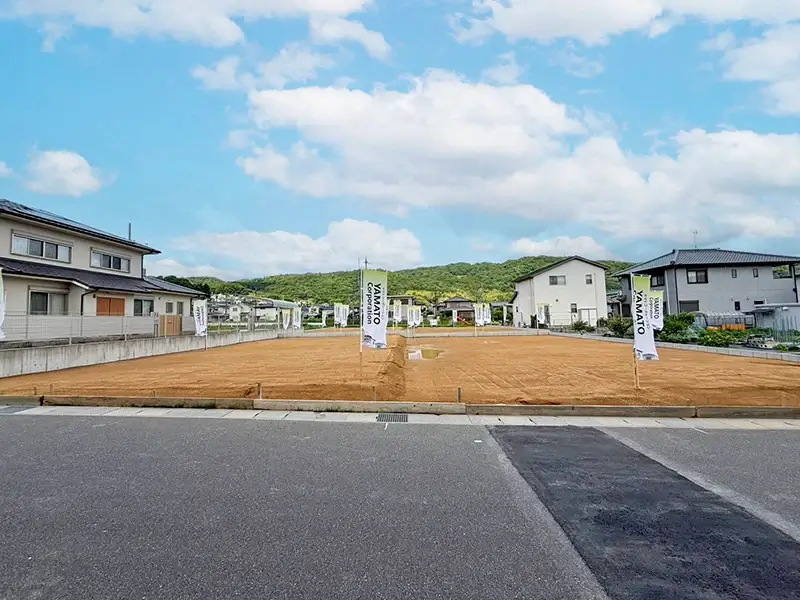 奈良県生駒郡平群町吉新３丁目（全４区画）の建築条件付き土地の現地