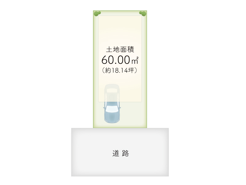 大阪市東成区深江南２丁目　建築条件付き売り土地の区割り図