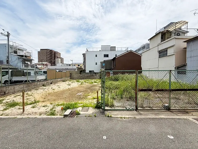 東大阪市荒川３丁目（全３区画）の建築条件付き土地の現地