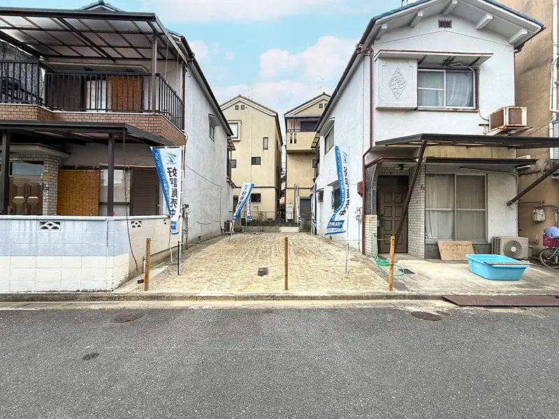 大阪府寝屋川市黒原橘町　建築条件付き売り土地の現地写真