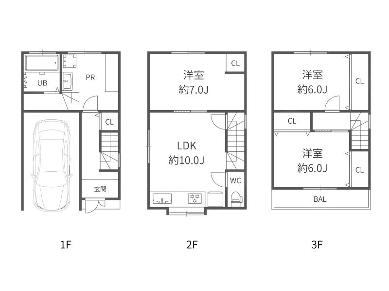 大阪市大正区泉尾４丁目の中古一戸建ての間取り図